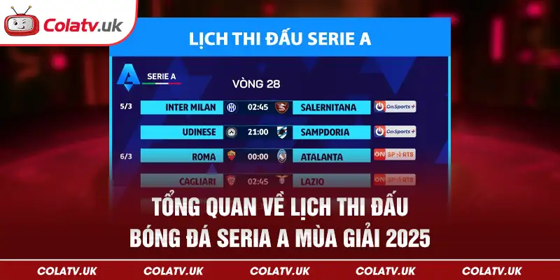 Tổng quan về lịch thi đấu bóng đá Seria A